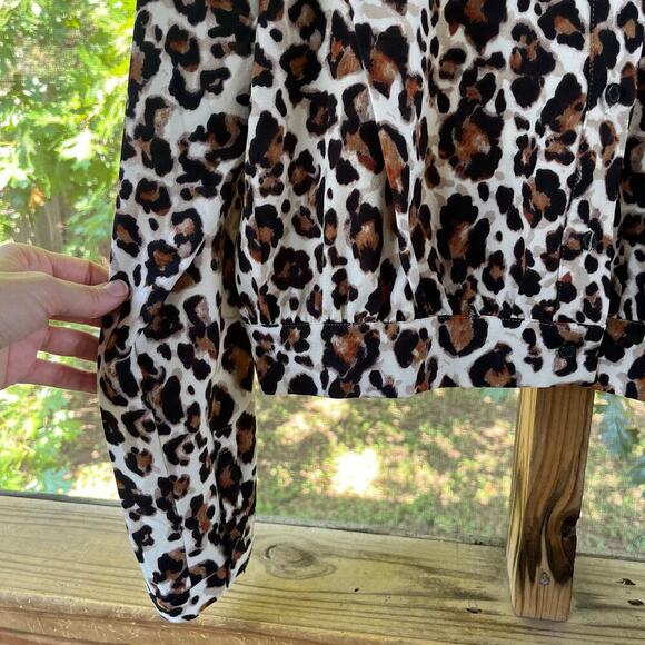 Rachel Roy Women's Cropped Animal Print Lightweight Jacket Size M. NEW - Picture 3 of 8